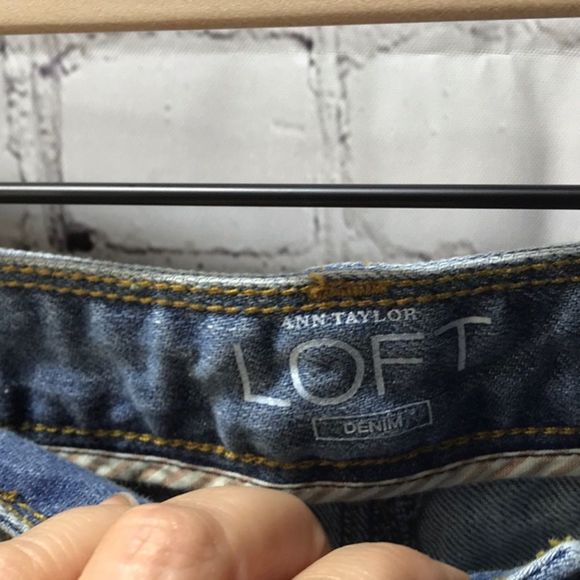 Wide Leg Retro Look  Distressed Denim Sz  0 - Picture 6 of 10